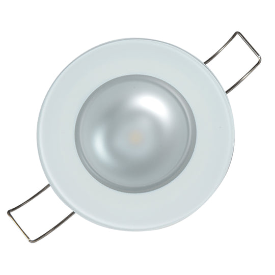 Lumitec Mirage - Flush Mount Down Light - Glass Finish/No Bezel - 4-Color Red/Blue/Purple Non Dimming w/White Dimming - Deckhand Marine Supply