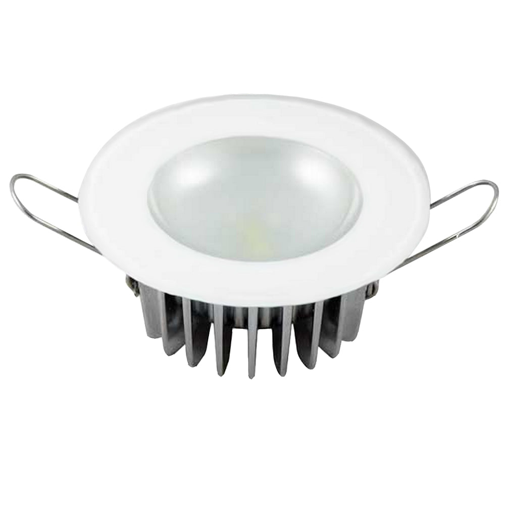 Lumitec Mirage - Flush Mount Down Light - Glass Finish/No Bezel - 4-Color Red/Blue/Purple Non Dimming w/White Dimming - Deckhand Marine Supply