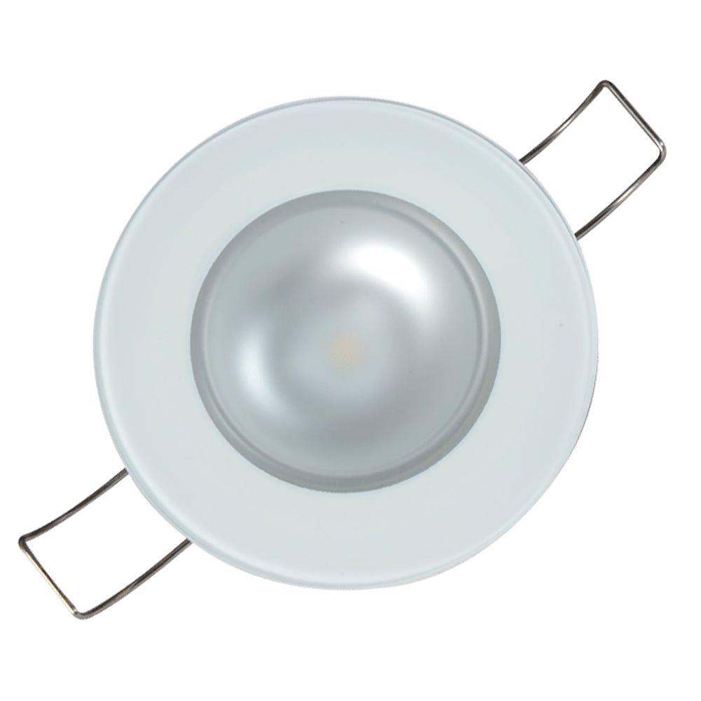 Lumitec Mirage - Flush Mount Down Light - Glass Finish - 3-Color Red/Blue Non Dimming w/White Dimming - Deckhand Marine Supply