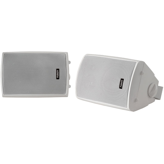 Fusion 4" Compact Marine Box Speakers - (Pair) White - Deckhand Marine Supply