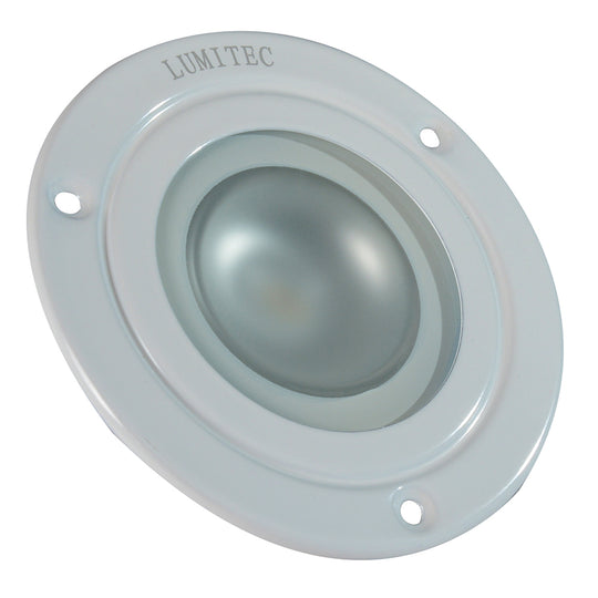 Lumitec Shadow - Flush Mount Down Light - White Finish - 3-Color Red/Blue Non-Dimming w/White Dimming - Deckhand Marine Supply