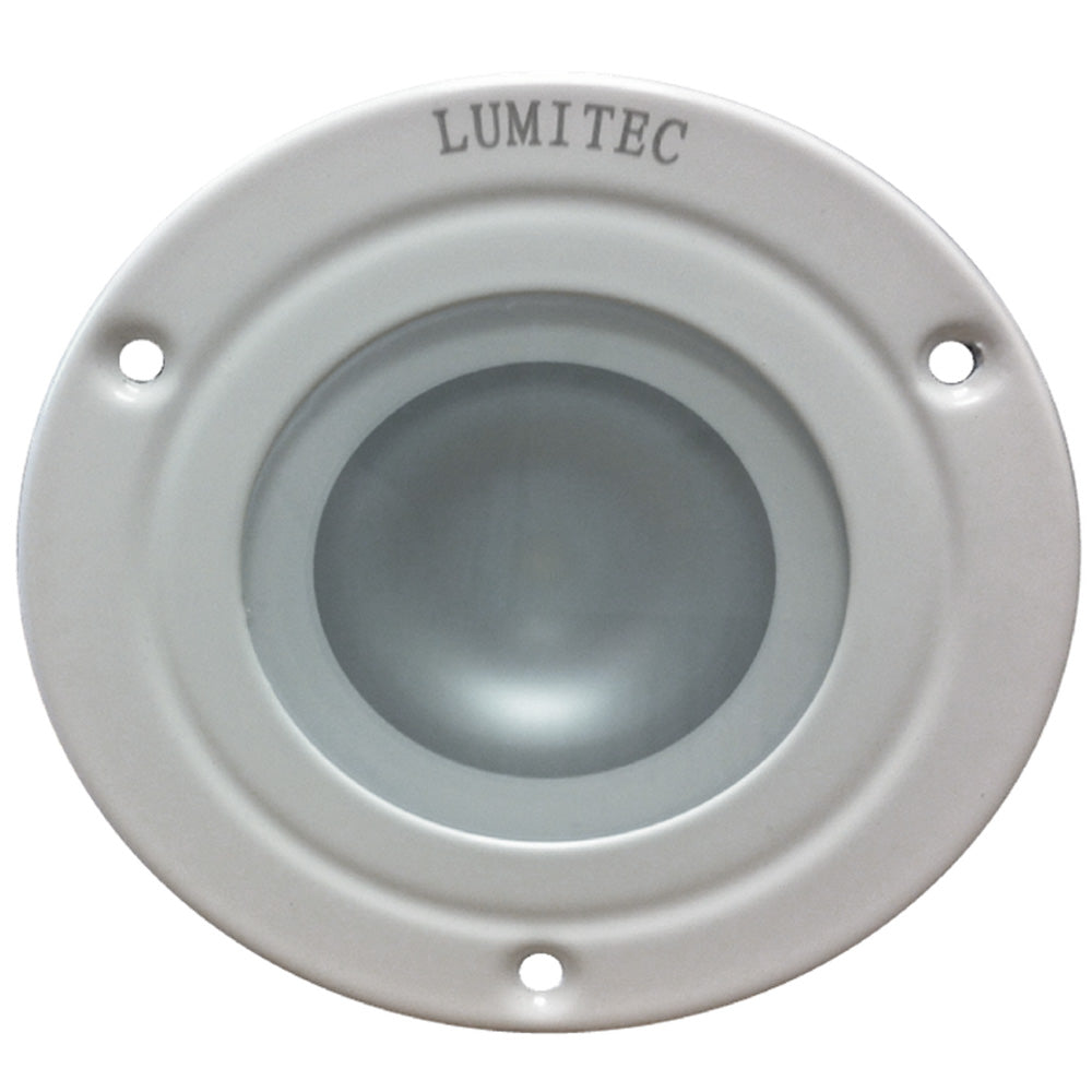 Lumitec Shadow - Flush Mount Down Light - White Finish - 3-Color Red/Blue Non-Dimming w/White Dimming - Deckhand Marine Supply