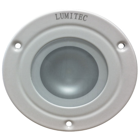 Lumitec Shadow - Flush Mount Down Light - White Finish - 3-Color Red/Blue Non-Dimming w/White Dimming - Deckhand Marine Supply