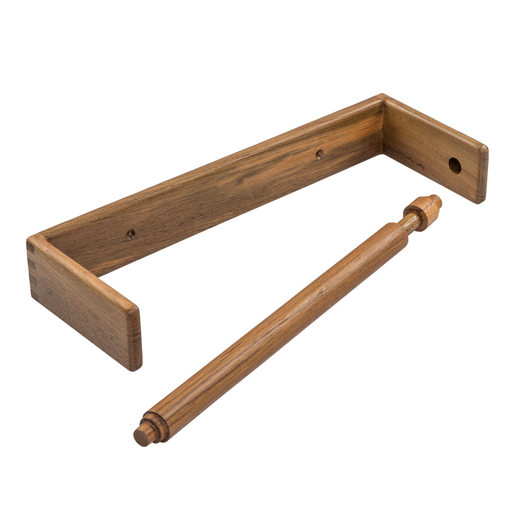 Whitecap Teak Wall-Mount Paper Towel Holder - Deckhand Marine Supply