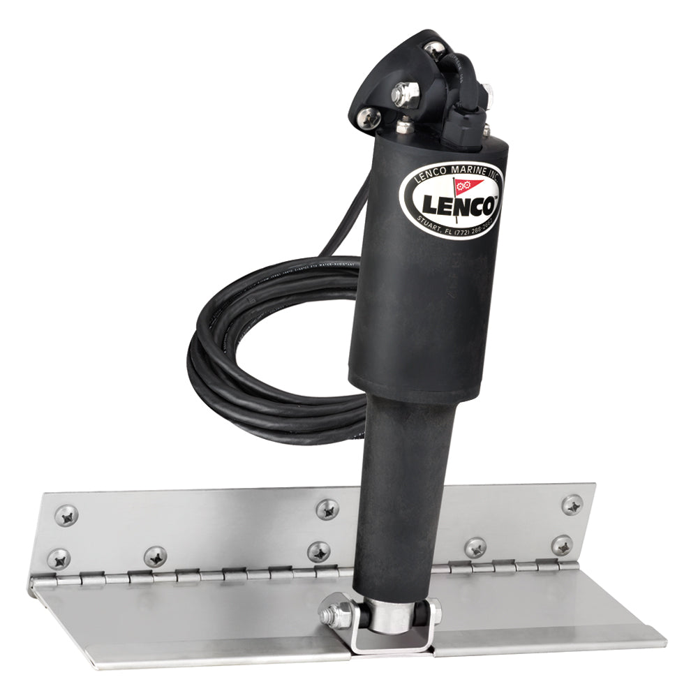 Lenco 4" x 12" Limited Space Trim Tab Kit w/o Switch Kit 12V - Standard Finish - Standard Actuator - Deckhand Marine Supply