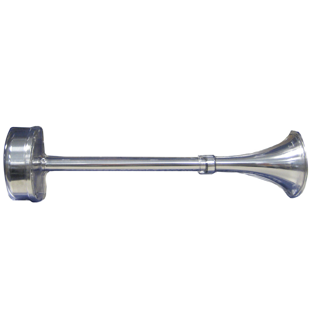 Schmitt Marine Standard Single Trumpet Horn - 12V - Stainless Exterior - Deckhand Marine Supply