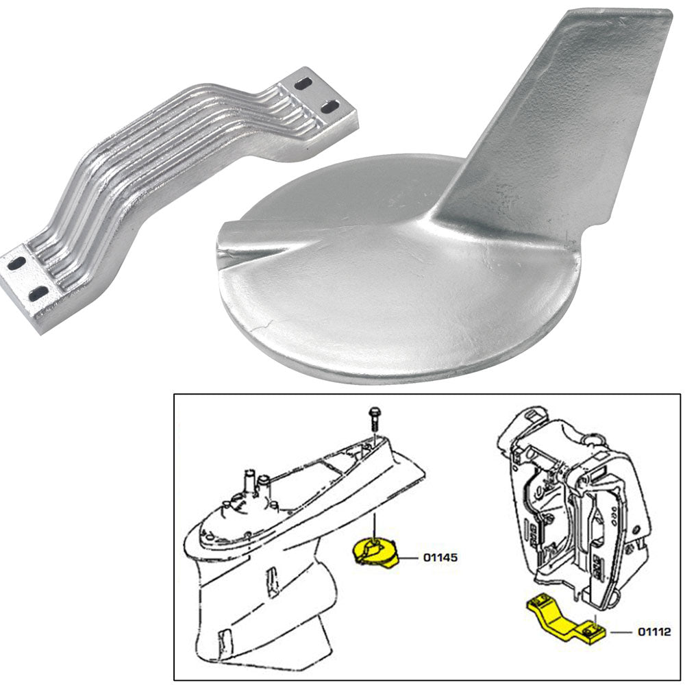 Tecnoseal Anode Kit w/Hardware - Yamaha 200-300HP Hi-Performance - Zinc - Deckhand Marine Supply