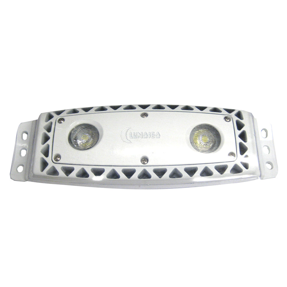 Lunasea High Intensity Outdoor Dimmable LED Spreader Light - White - 1,100 Lumens - Deckhand Marine Supply