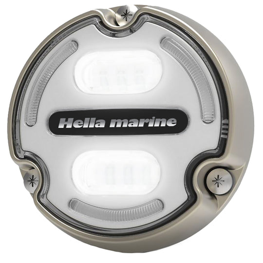 Hella Marine Apelo A2 Blue White Underwater Light - 3000 Lumens - Bronze Housing - White Lens w/Edge Light